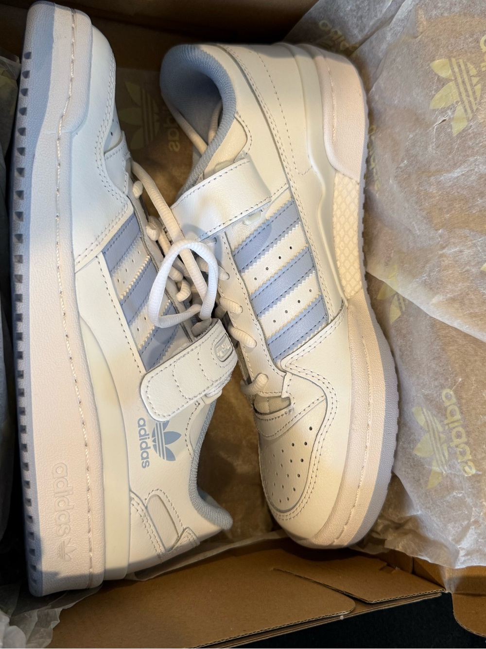 NIB Adidas Forum Low HQ 1913, White & Lavender W7.5 US